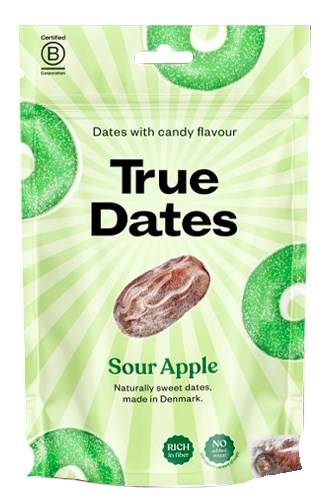 TRUE DATES Sour Apple 100g - daktyle kw. jabłko