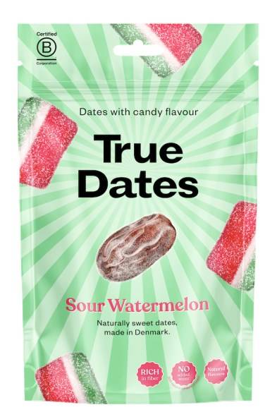 TRUE DATES Sour Watermelon 100g - Daktyle Arbuzowe