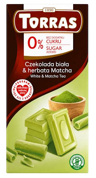 TORRAS Czekolada biała z matchą 75 g