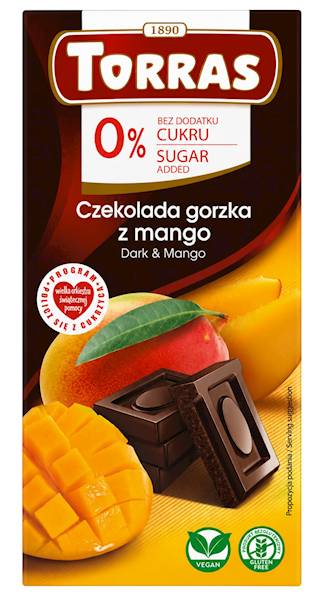 TORRAS Czekolada gorzka z mango 75g
