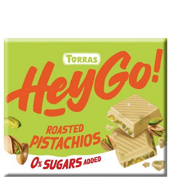 TORRAS HeyGo! Czekolada biała z pistacją 60g