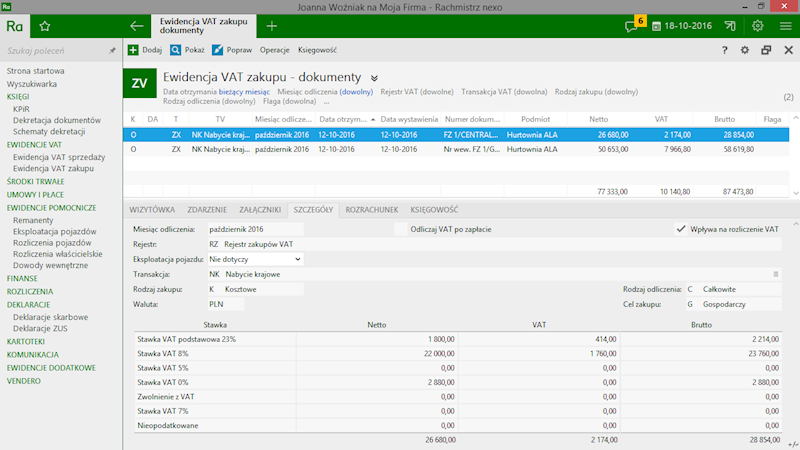 RACHMISTRZ NEXO LICENCJA NA 1 STANOWISKO