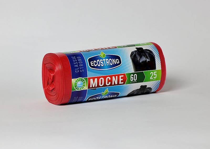 Worki na śmieci LD 60L a'25 czerwone strong