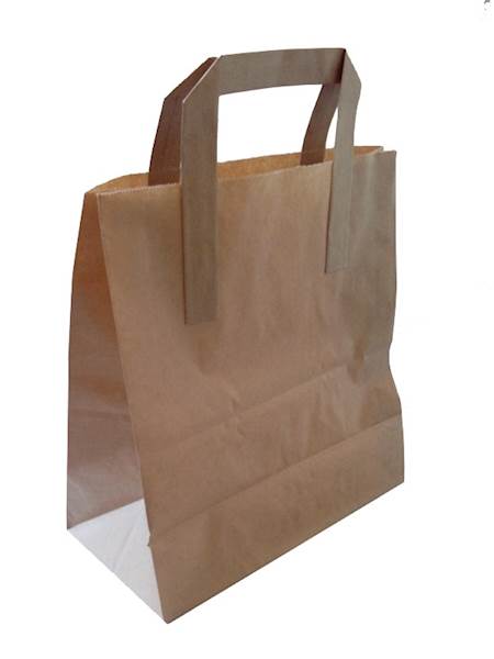 Torby papierowe niebielone 22x11x25cm "2" 50 sztuk