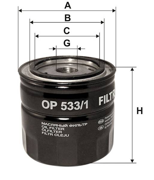 OP533/1 FILTR OLEJU
