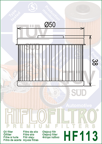 HF113 FILTR OLEJU HIFLO
