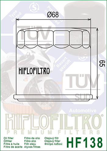 HF138 FILTR OLEJU HIFLO