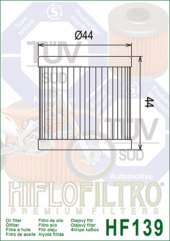 HF139 FILTR OLEJU HIFLO