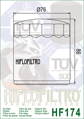 HF174C FILTR OLEJU HIFLO