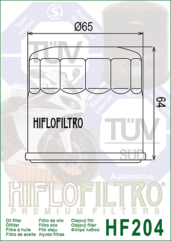 HF204 FILTR OLEJU HIFLO
