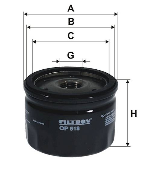 OP518 FILTR OLEJU 