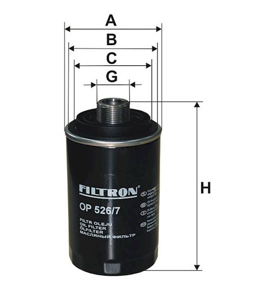 OP526/7 FILTR OLEJU 