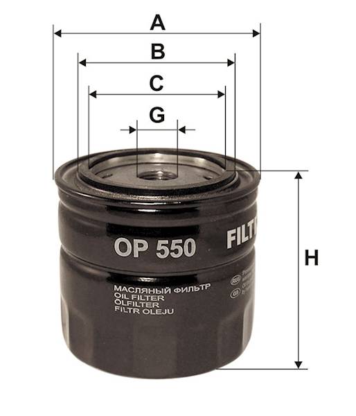 OP550 FILTR OLEJU 