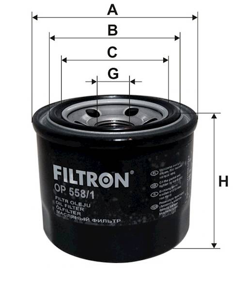 FILTR OLEJU OP558/1
