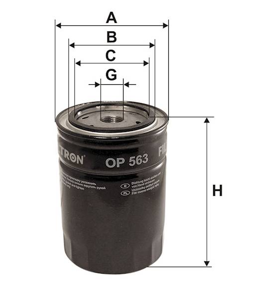OP563 FILTR OLEJU 