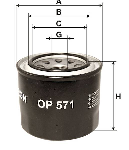 FILTR OLEJU OP571  * / PP-5.1.1