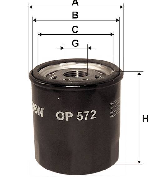 OP572 FILTR OLEJU 