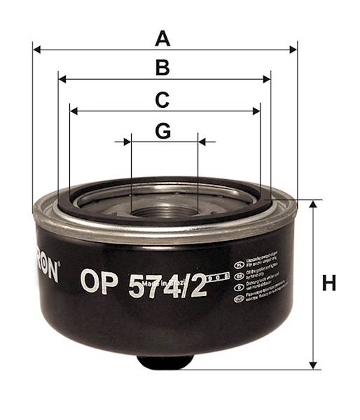 FILTR OLEJU OP574/2 