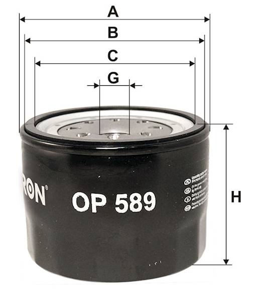 FILTR OLEJU OP589 / PB-5.1 LF3371