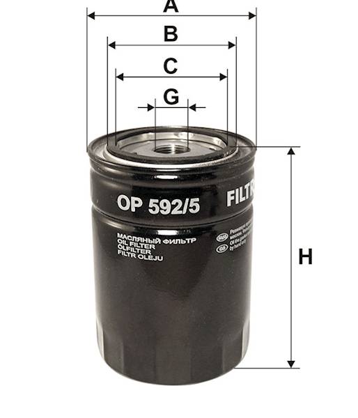 OP592/5 FILTR OLEJU