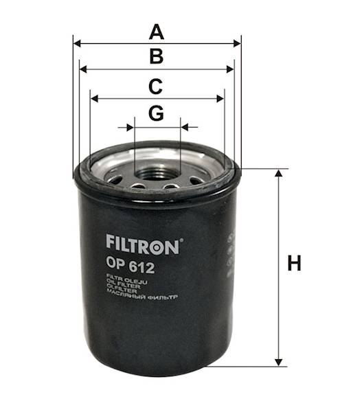 OP612 FILTR OLEJU 