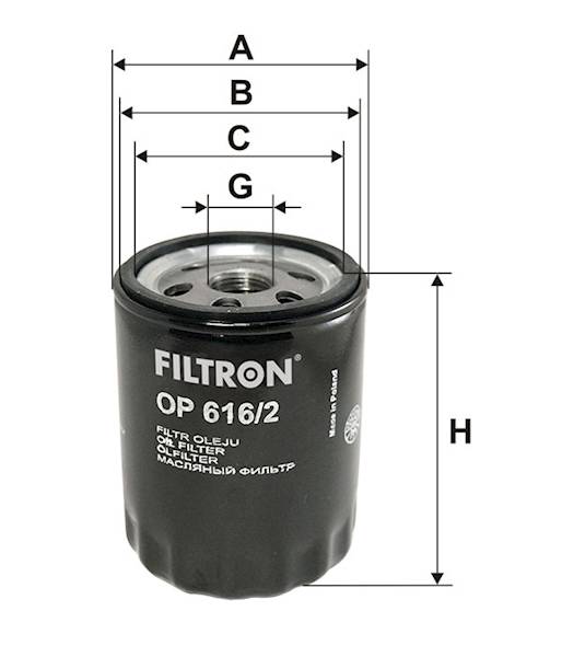 OP616/2 FILTR OLEJU