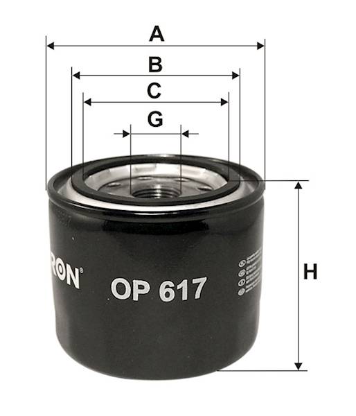 OP617 FILTR OLEJU 