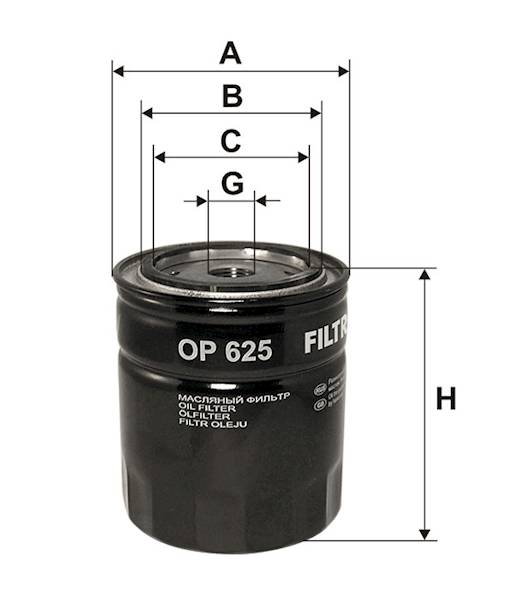 FILTR OLEJU OP625  *