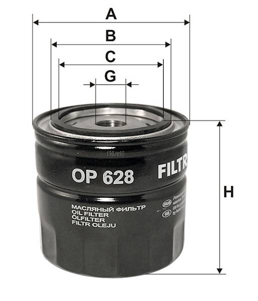 OP628 FILTR OLEJU