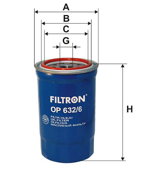 FILTR OLEJU OP632/6