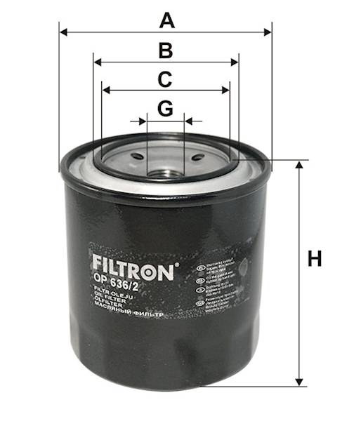 FILTR OLEJU OP636/2