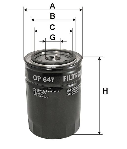 OP647 FILTR OLEJU   