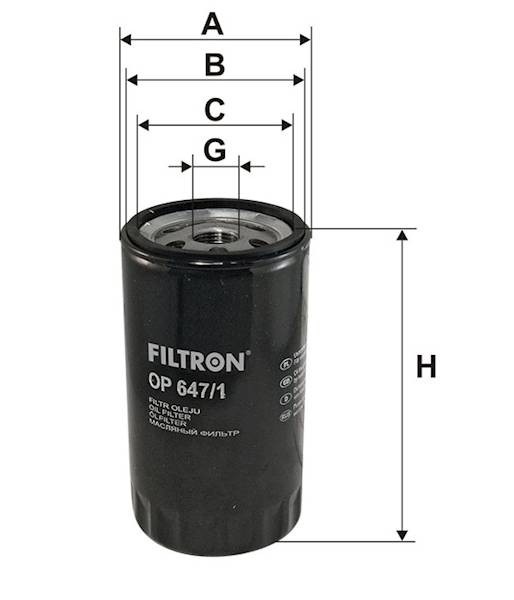 OP647/1 FILTR OLEJU 