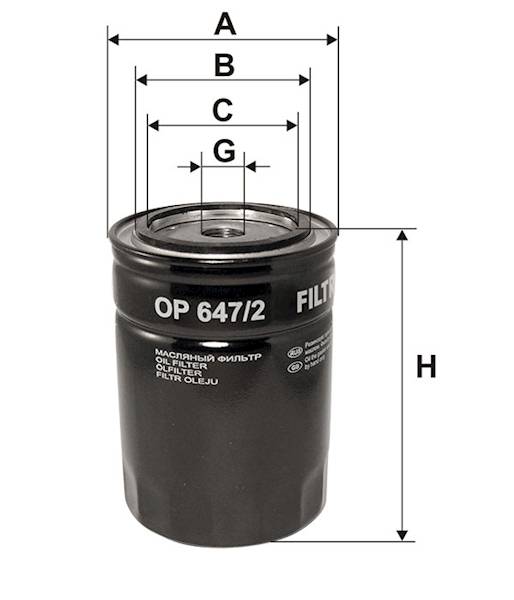 OP647/2 FILTR OLEJU