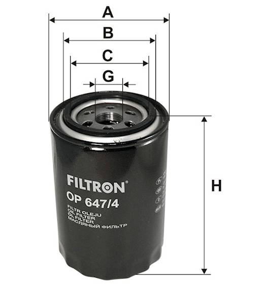 OP647/4 FILTR OLEJU 