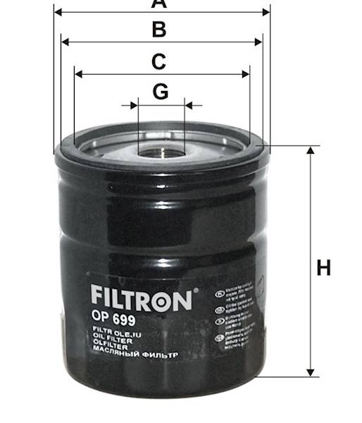 FILTR OLEJU OP699 