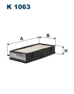 FILTR POWIETRZA K1063 * PRZECIWPYŁKOWY DO KOMPLETU K1363