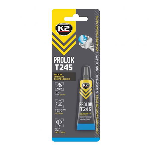 B150N PROLOK T245 MEDIUM K2 6ML. DO BLOKADY ŚRUB NIEBIESKI 