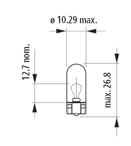 12V NARVA 17169 WY5W W2.1X9.5D AMBER CAŁOSZKLANA