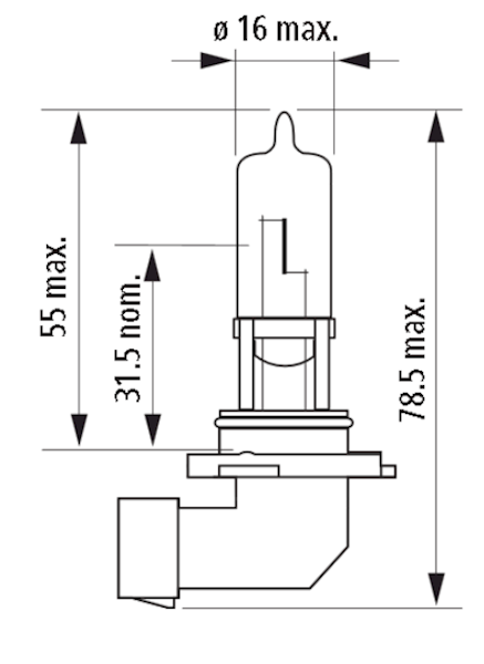 12V NARVA 48005 HB3 60W P20D   9005pr c1