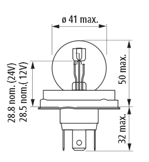 12V NARVA 49211 R2 45/40W G16T