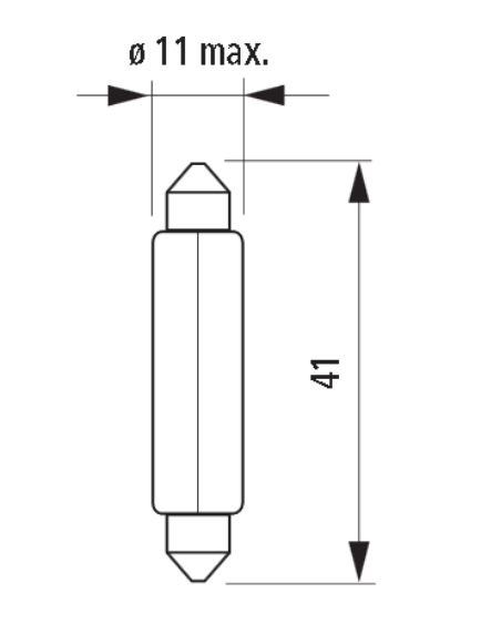 24V NARVA 17327 10W RURKA SV8.5 T10,5X42
