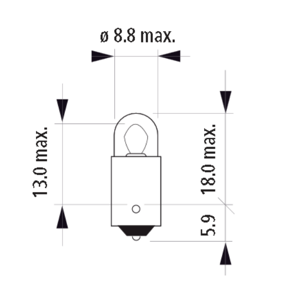 24V NARVA 17063 2W BA9s