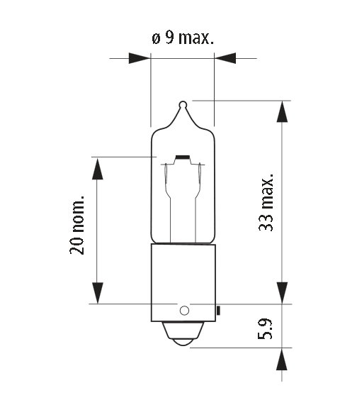 12V NARVA 68191 H21 21W BAY9S