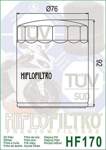 HF170B FILTR OLEJU  HIFLO