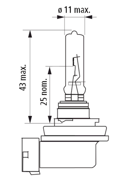 12V NARVA 48077 H9 65W 