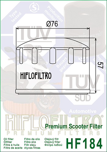HF184 FILTR OLEJU HIFLO