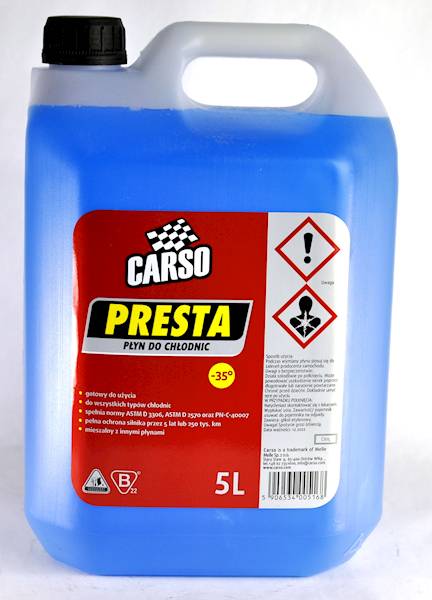 C615  PRESTA -35C 5L. NIEBIESKI PŁYN DO CHŁODNIC
