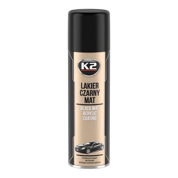 L340 LAKIER CZARNY MAT SPRAY 500ML. AKRYLOWY
