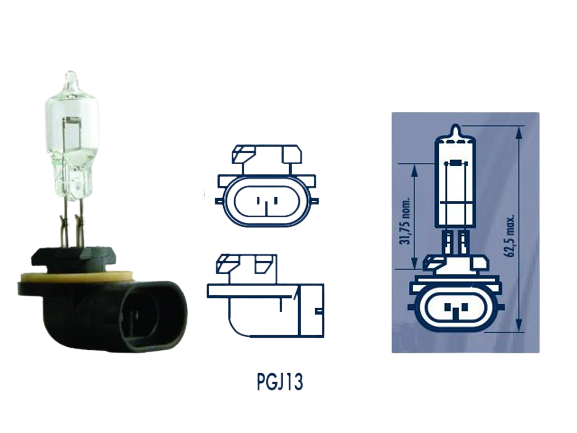 12,8V NARVA 48056  50W CAR 886 PGJ13